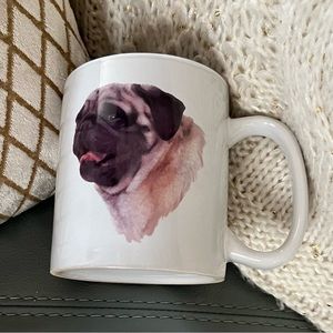 Vintage PUG MUG 16 oz. Adorable DOG Coffee Tea CERAMIC CUP By bowwowmeows